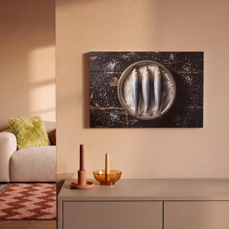 Canvas schilderij - Vis - Zout - Eten — 1
