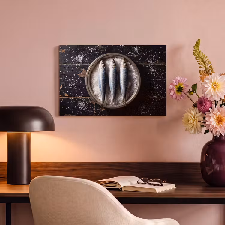 Canvas schilderij - Vis - Zout - Eten — 5