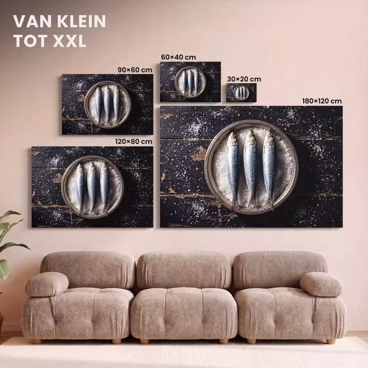 Canvas schilderij - Vis - Zout - Eten — 7