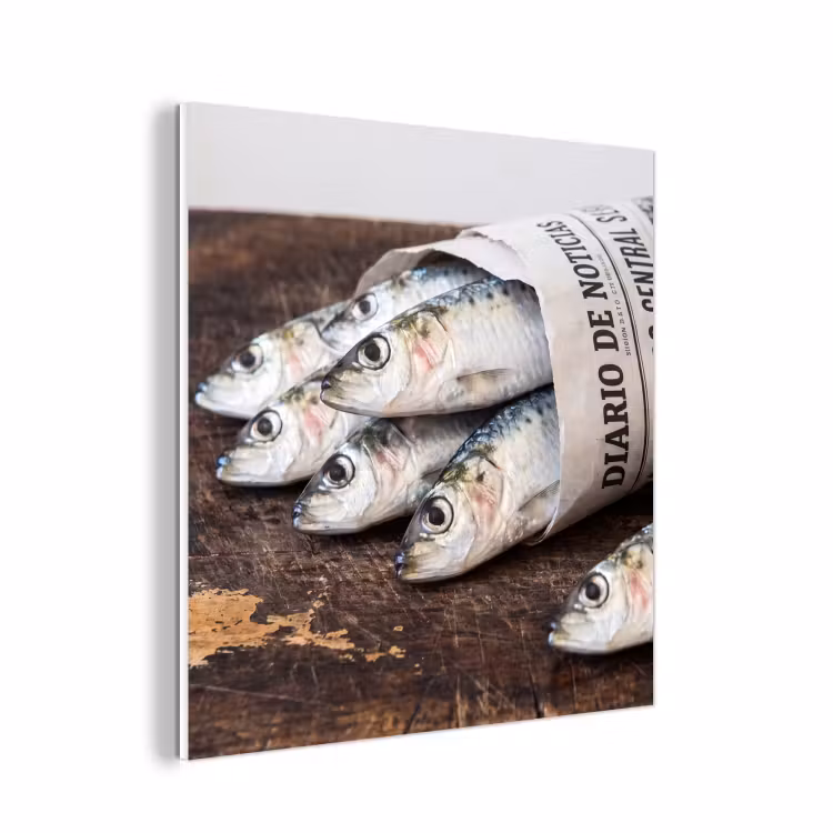 Forex - Sardientje - krant - snijplank — 1