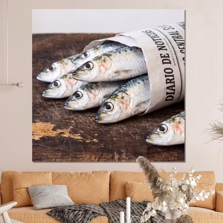 Forex - Sardientje - krant - snijplank — 4