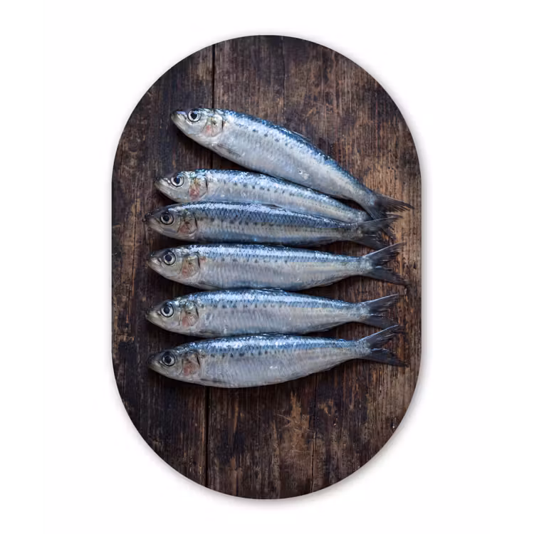 Muurovaal aluminium - Vis - Hout - Eten — 1