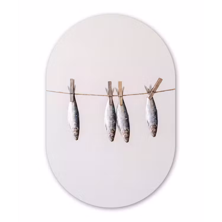 Muurovaal - Kunststof - Vis - Hangend - Eten — 2