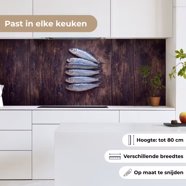 Keuken achterwand - Vis - Hout - Eten — 4