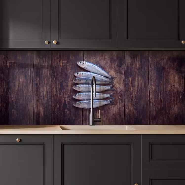 Keuken achterwand - Vis - Hout - Eten — 6