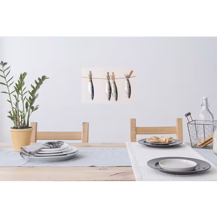 Muursticker - Vis - Hangend - Eten — 3