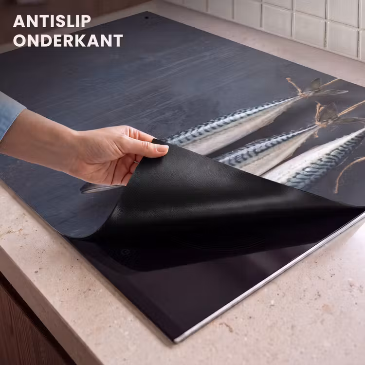 Inductie beschermer en spatscherm (2in1) - Drie vissen - Touw — 4