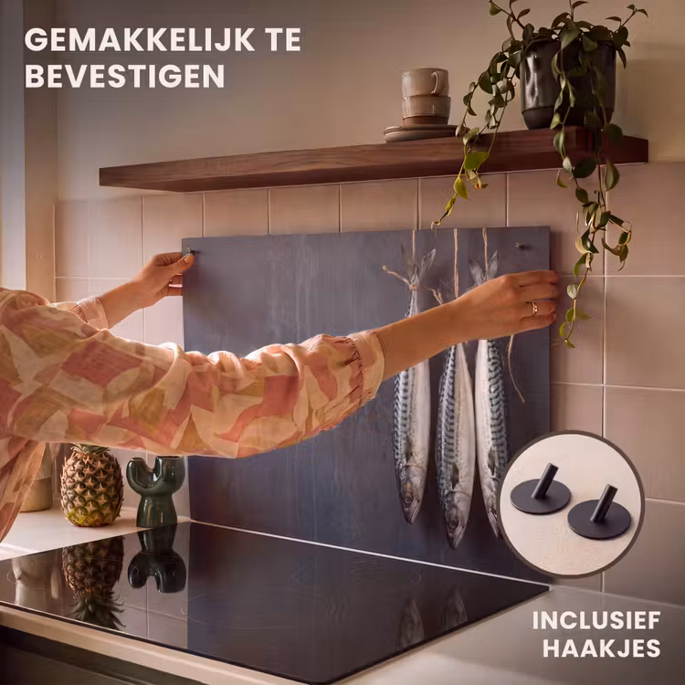Inductie beschermer en spatscherm (2in1) - Drie vissen - Touw — 7