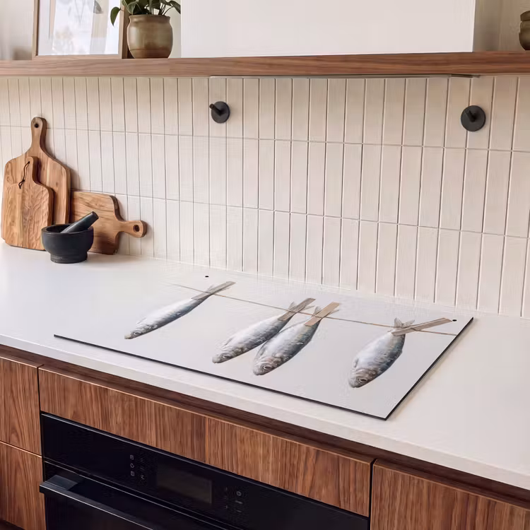 Inductie beschermer en spatscherm (2in1) - Vis - Hangend - Eten — 3