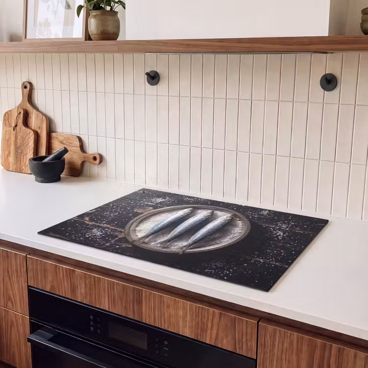 Inductie beschermer en spatscherm (2in1) - Vis - Zout - Eten — 3