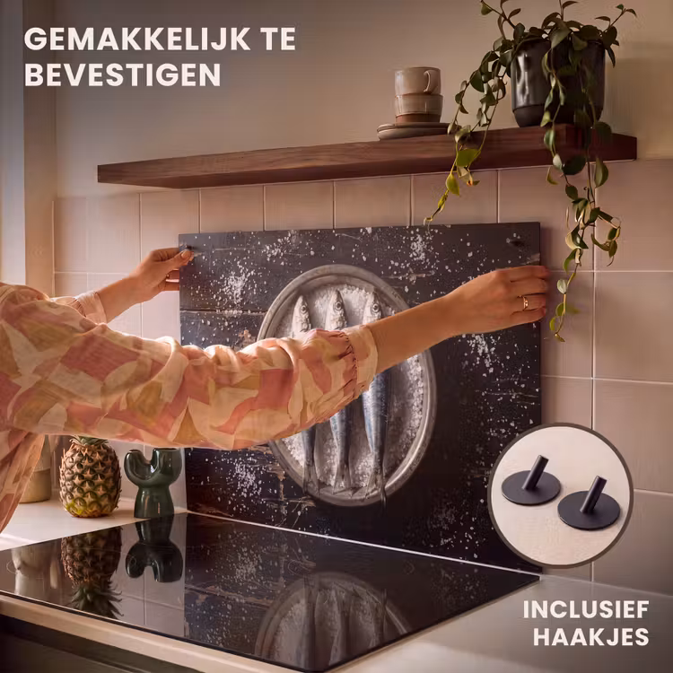 Inductie beschermer en spatscherm (2in1) - Vis - Zout - Eten — 7