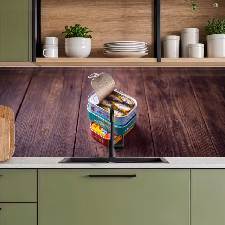 Keuken achterwand - Vis - Blikjes - Keuken — 5