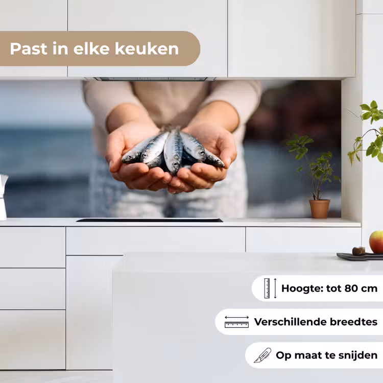 Keuken achterwand - Vis - Handen - Natuur — 4