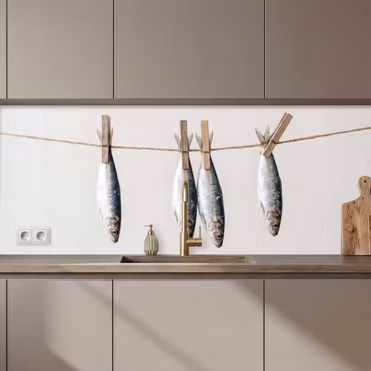 Keuken achterwand - Vis - Hangend - Eten — 1