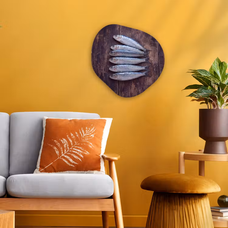 Organisch schilderij - Forex - Vis - Hout - Eten — 3