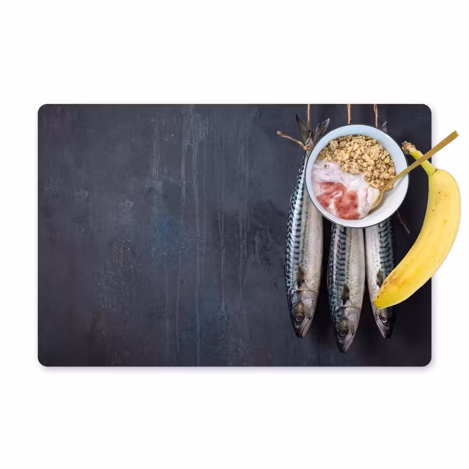 Placemat - 6 stuks - Drie vissen - Touw — 1