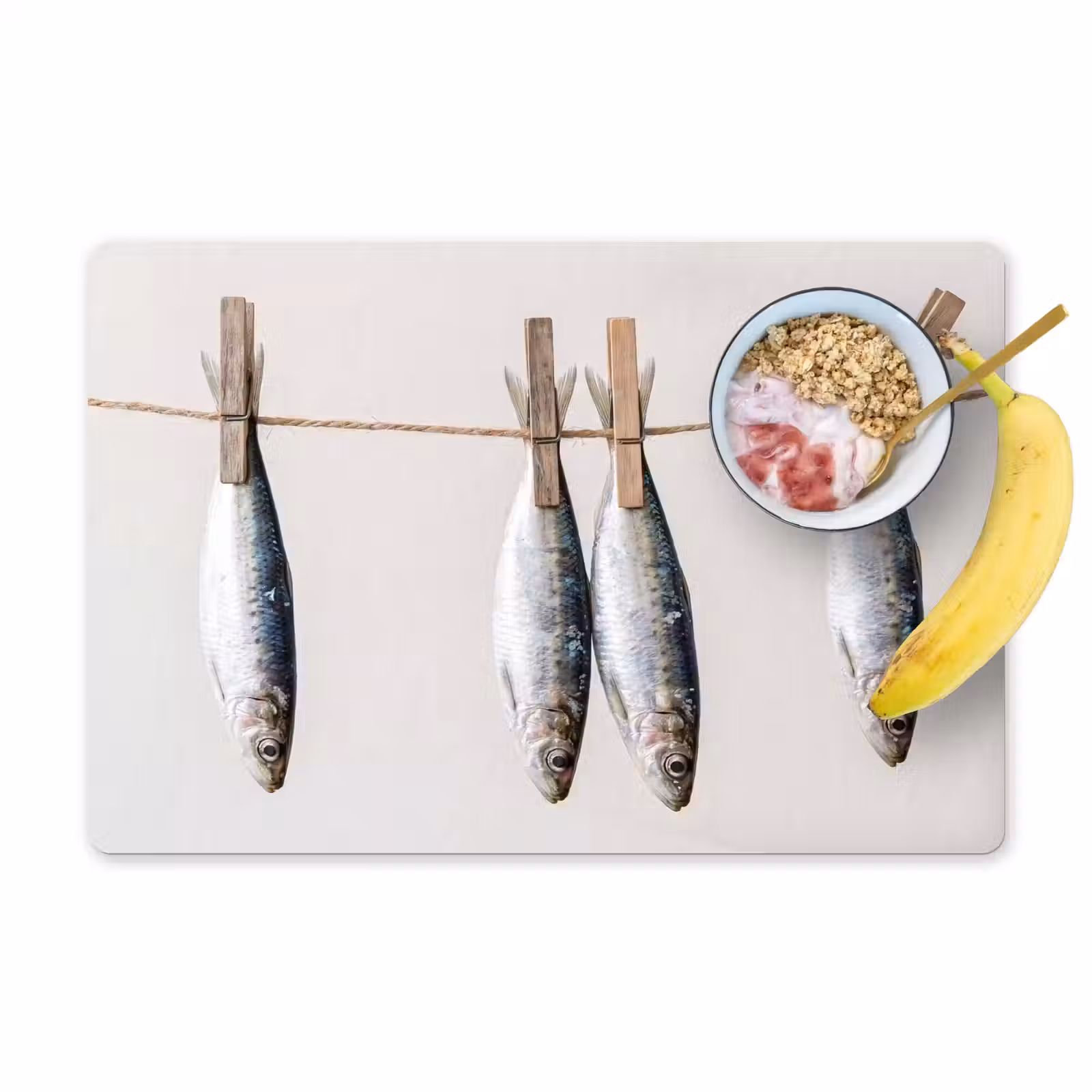 Placemat - 6 stuks - Vis - Hangend - Eten — 1