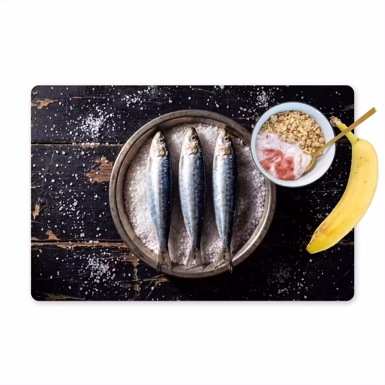 Placemat - 6 stuks - Vis - Zout - Eten — 1