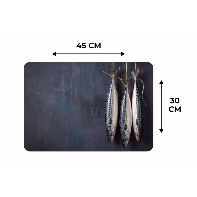 Placemat - 6 stuks - Drie vissen - Touw — 3