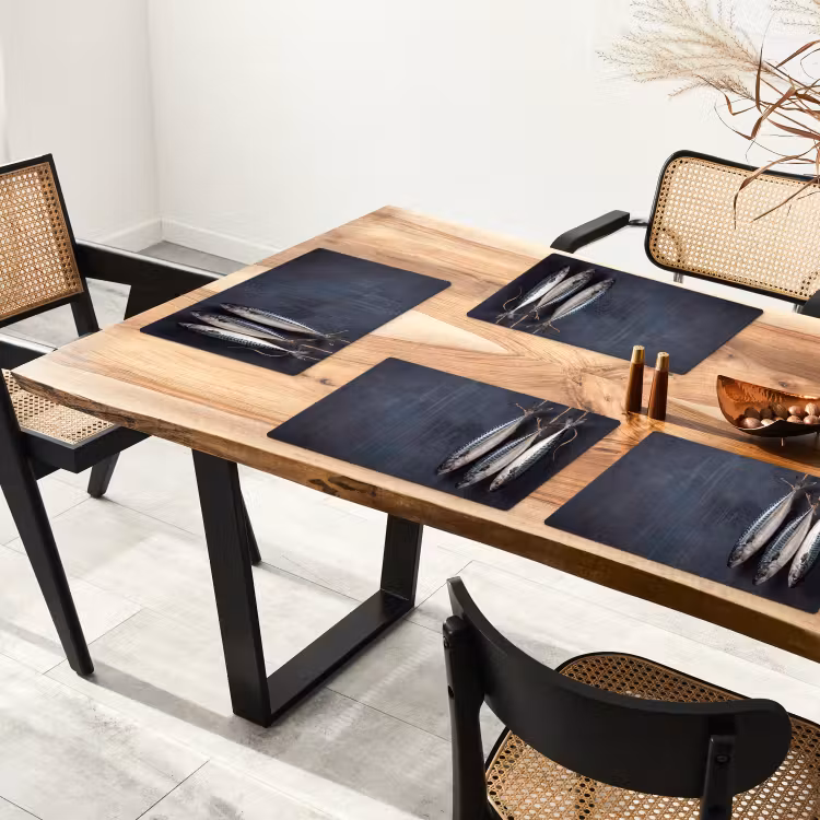 Placemat - 6 stuks - Drie vissen - Touw — 5