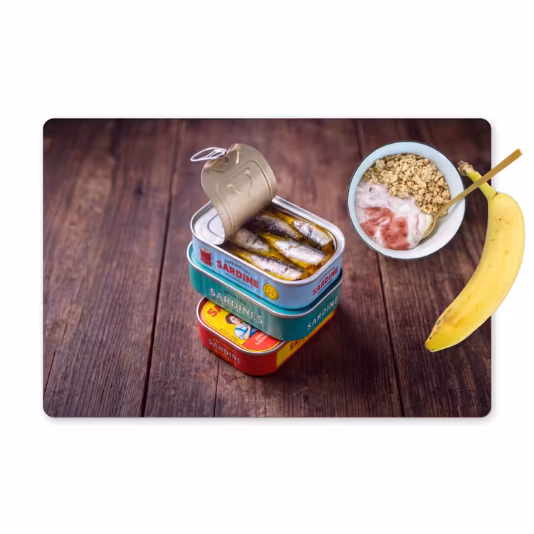 Placemat - 6 stuks - Vis - Blikjes - Keuken — 1