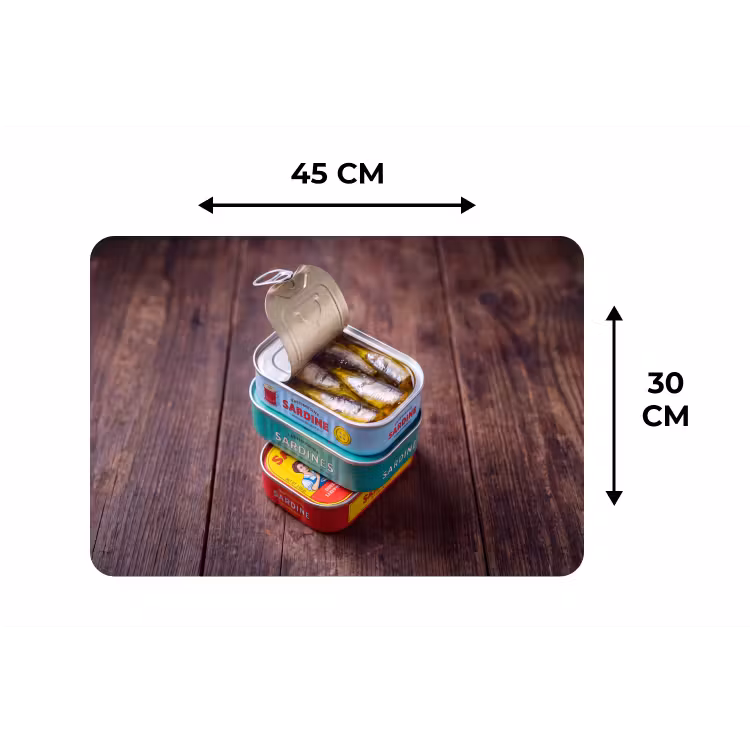 Placemat - 6 stuks - Vis - Blikjes - Keuken — 3