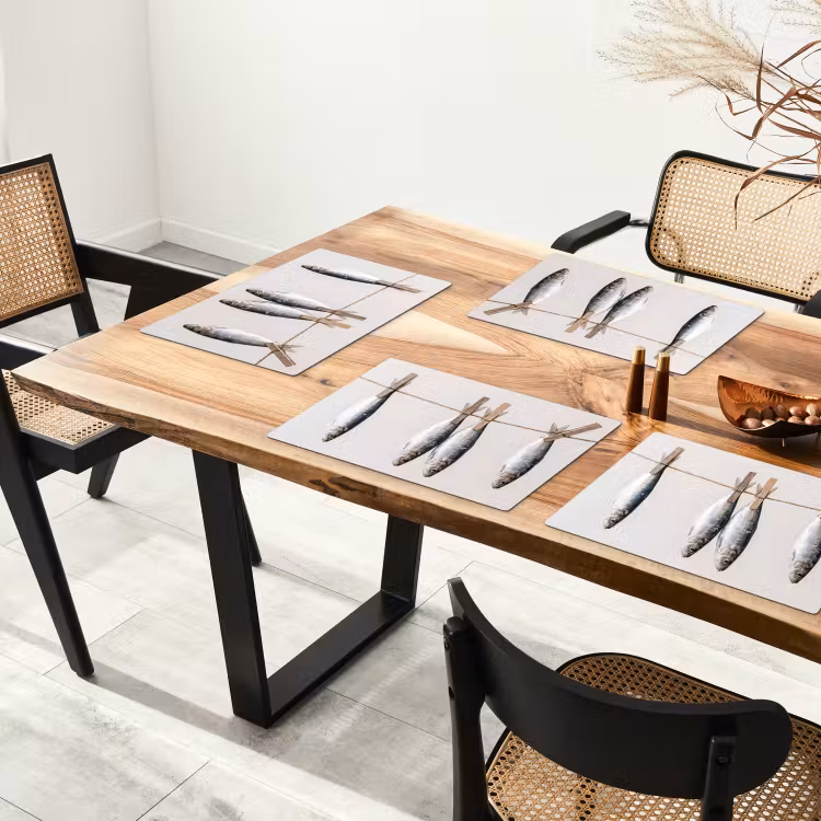 Placemat - 6 stuks - Vis - Hangend - Eten — 5
