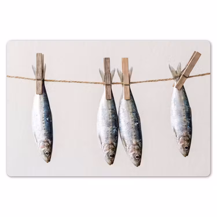 Placemat - 6 stuks - Vis - Hangend - Eten — 7