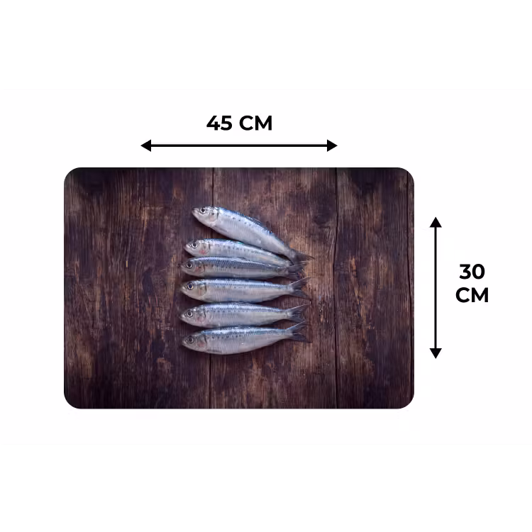 Placemat - 6 stuks - Vis - Hout - Eten — 3