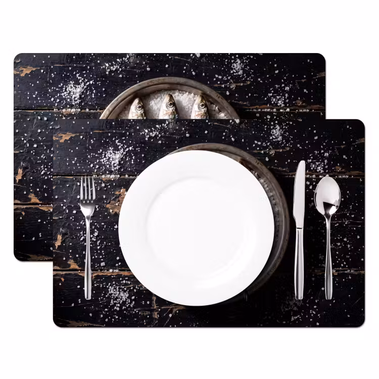 Placemat - 6 stuks - Vis - Zout - Eten — 2