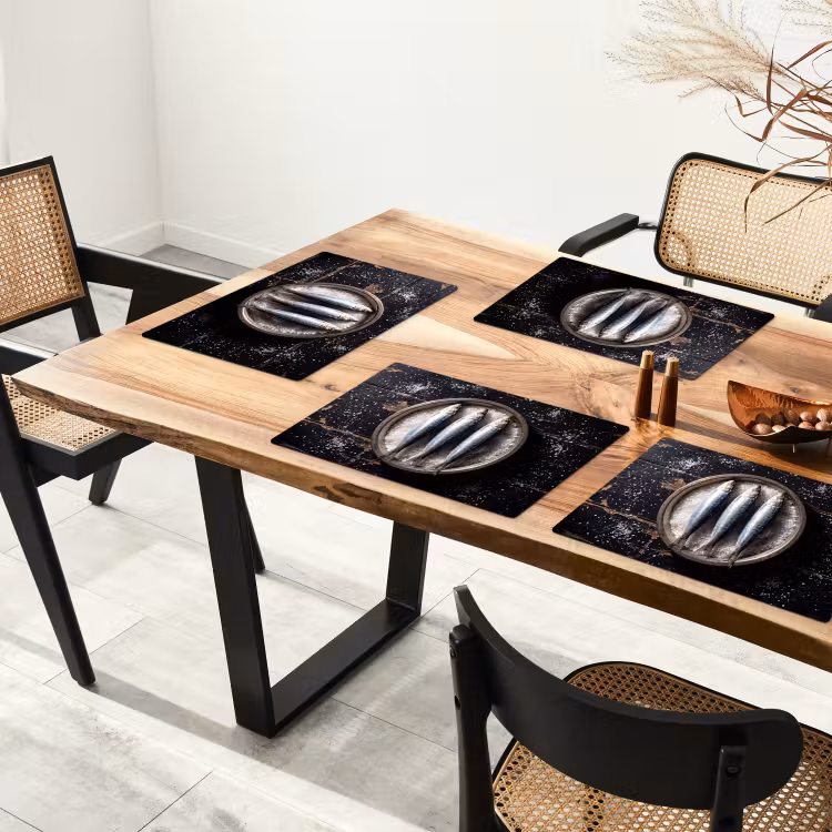 Placemat - 6 stuks - Vis - Zout - Eten — 5