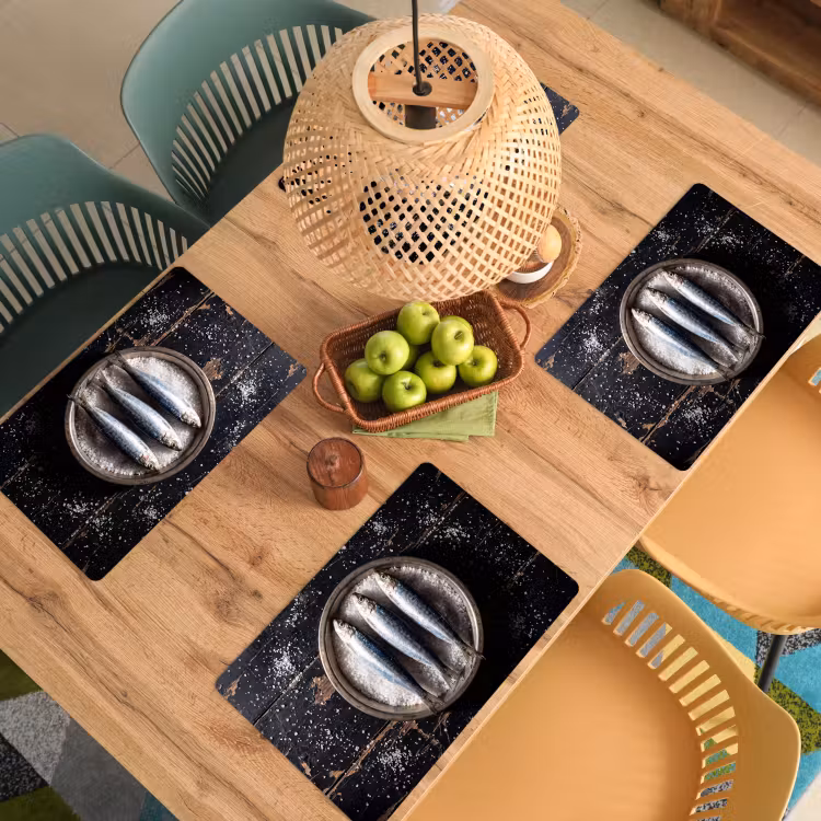 Placemat - 6 stuks - Vis - Zout - Eten — 6