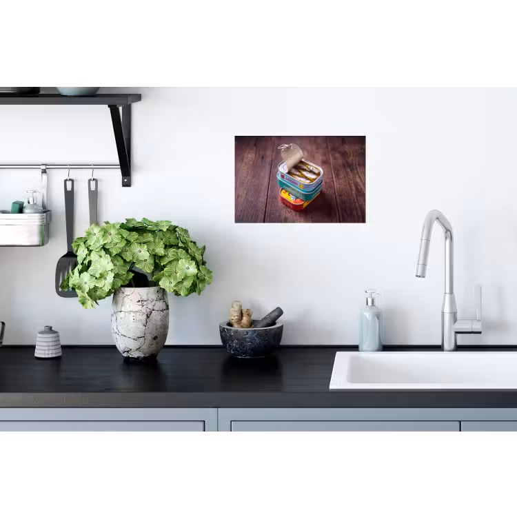 Muursticker - Vis - Blikjes - Keuken — 2