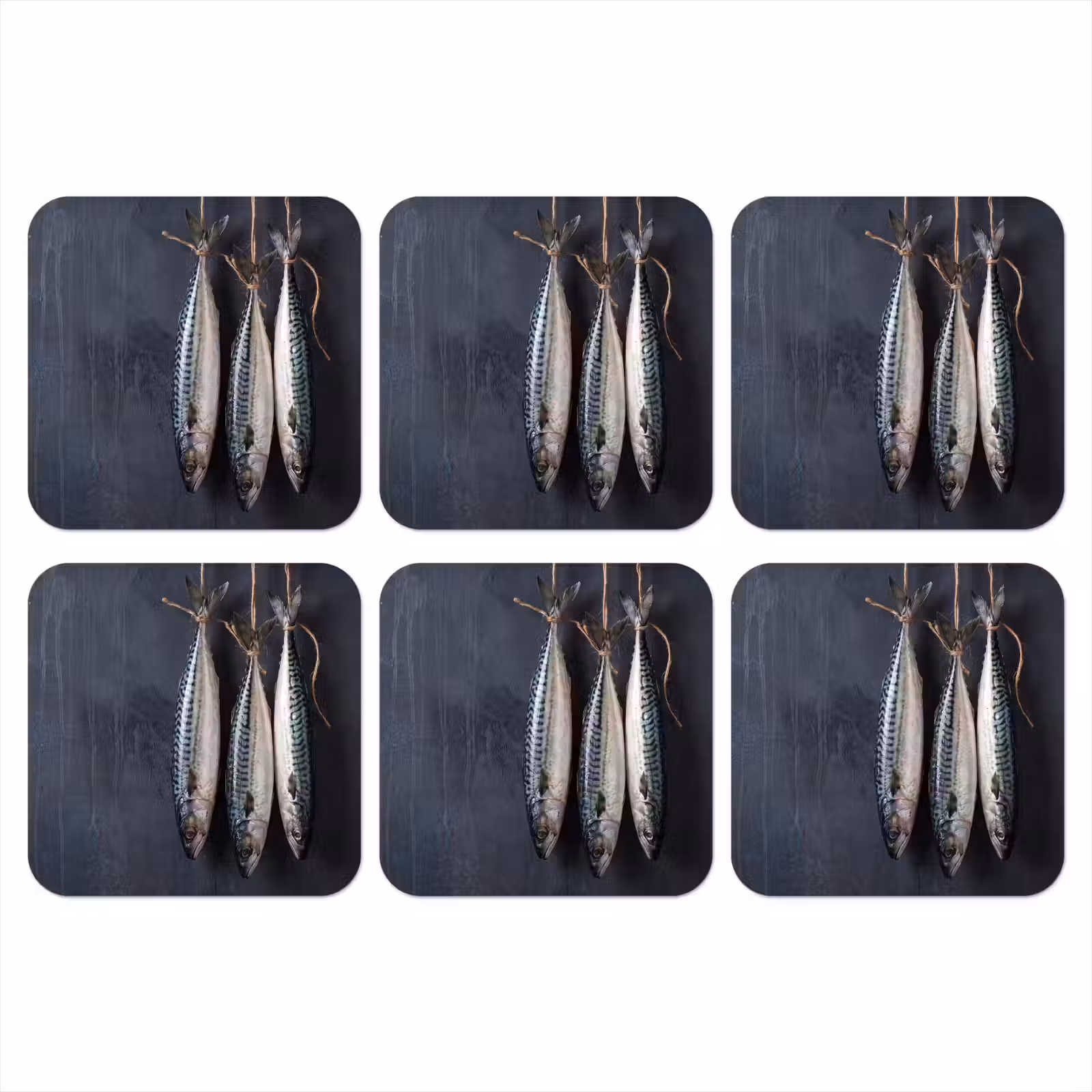Onderzetter - Drie vissen - Touw — 1