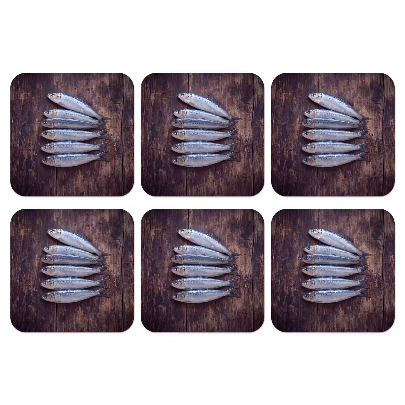 Onderzetter - Vis - Hout - Eten — 1