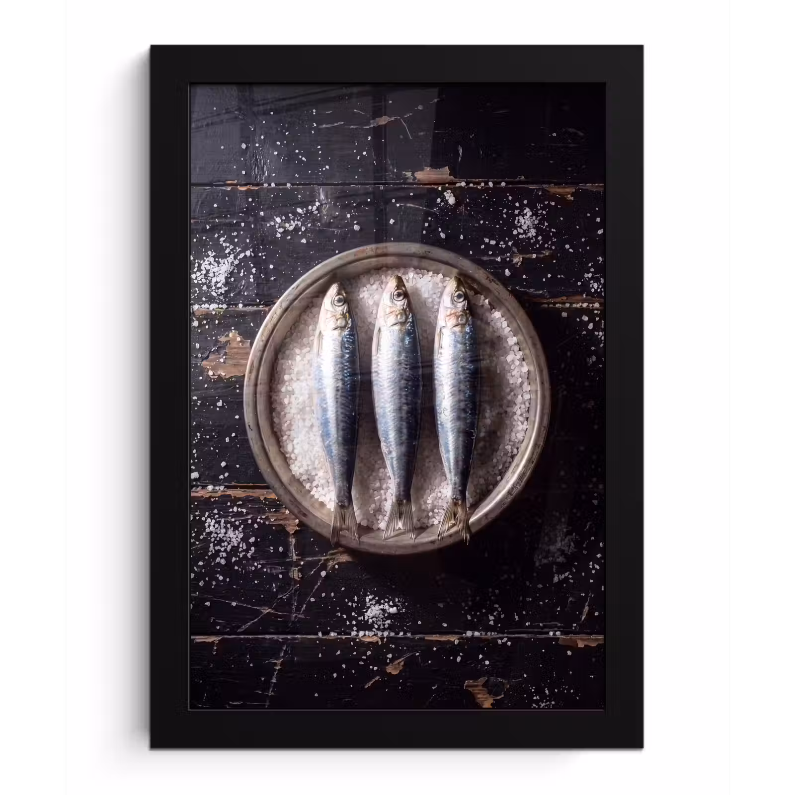 Poster met lijst - Vis - Zout - Eten — 1