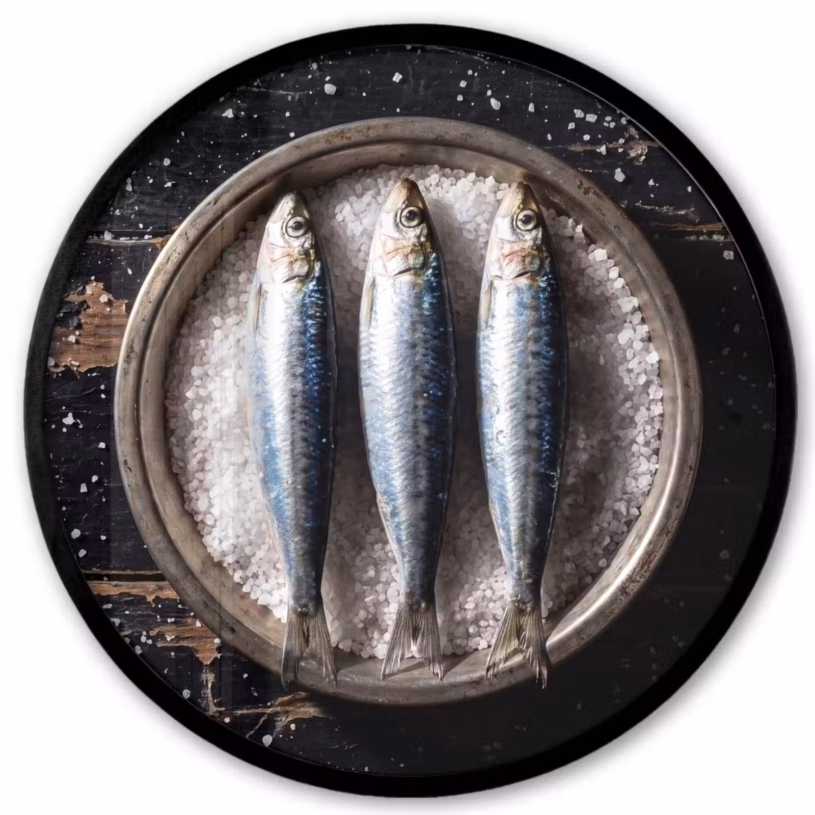 Ronde fotolijst - Vis - Zout - Eten — 1
