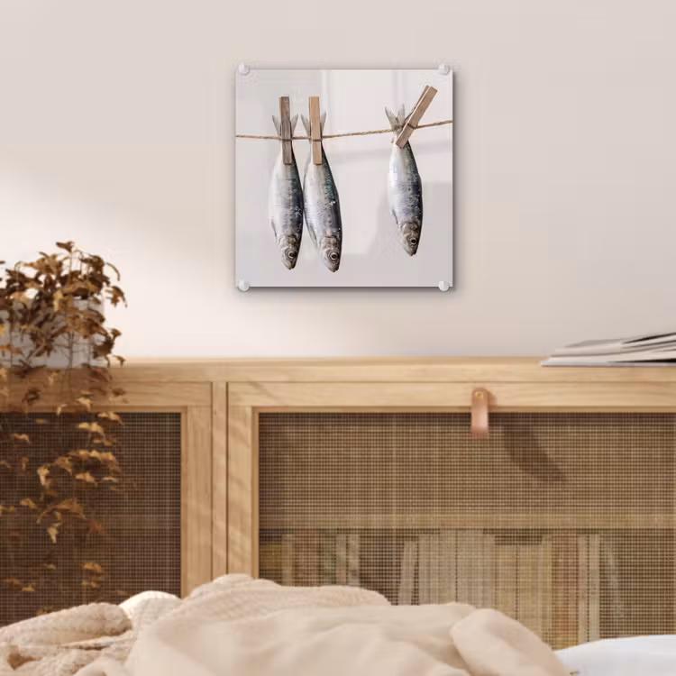 Glas schilderij - Vis - Hangend - Eten — 5