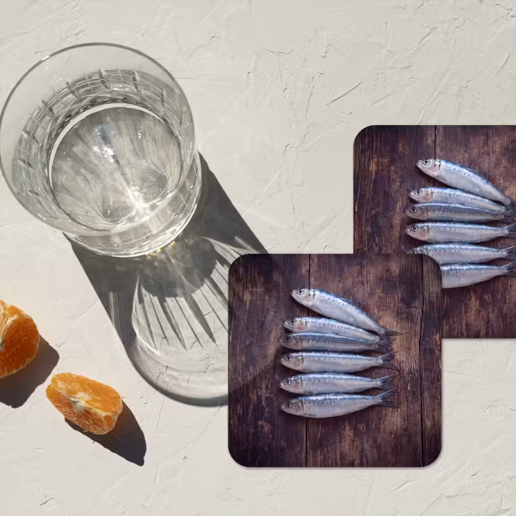 Onderzetter - Vis - Hout - Eten — 2