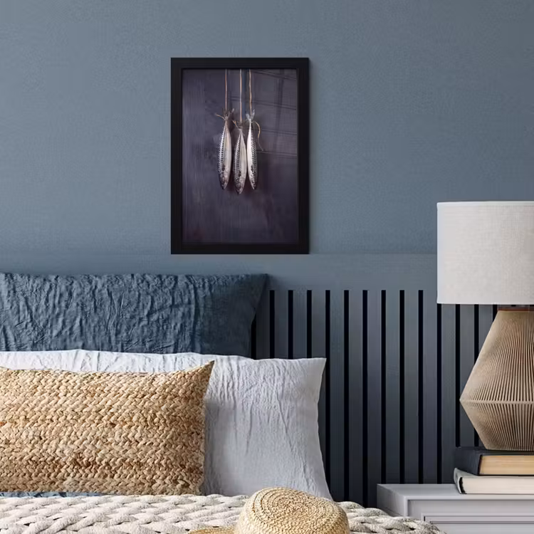 Poster met lijst - Drie vissen - Touw — 3