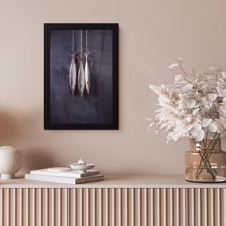Poster met lijst - Drie vissen - Touw — 5