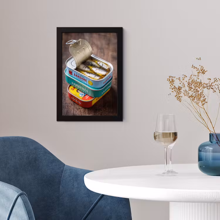 Poster met lijst - Vis - Blikjes - Keuken — 4
