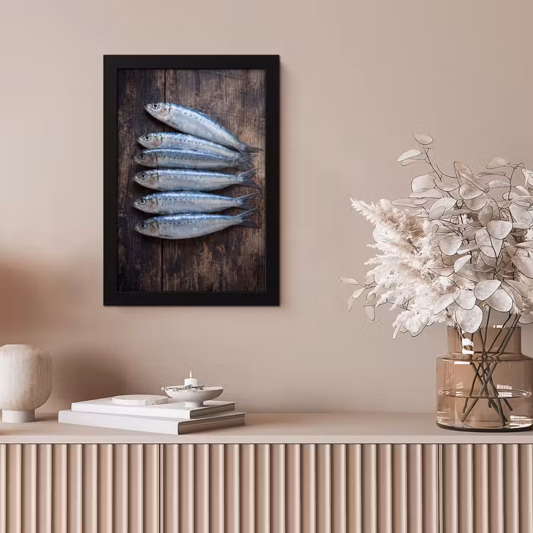 Poster met lijst - Vis - Hout - Eten — 5