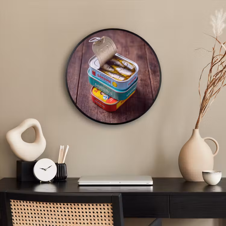 Ronde fotolijst - Vis - Blikjes - Keuken — 3