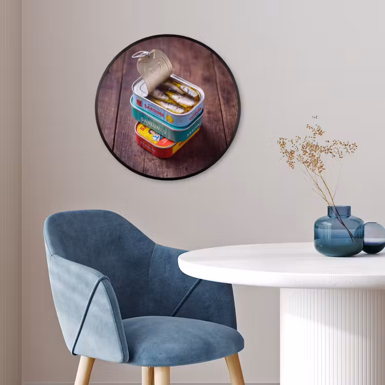Ronde fotolijst - Vis - Blikjes - Keuken — 4