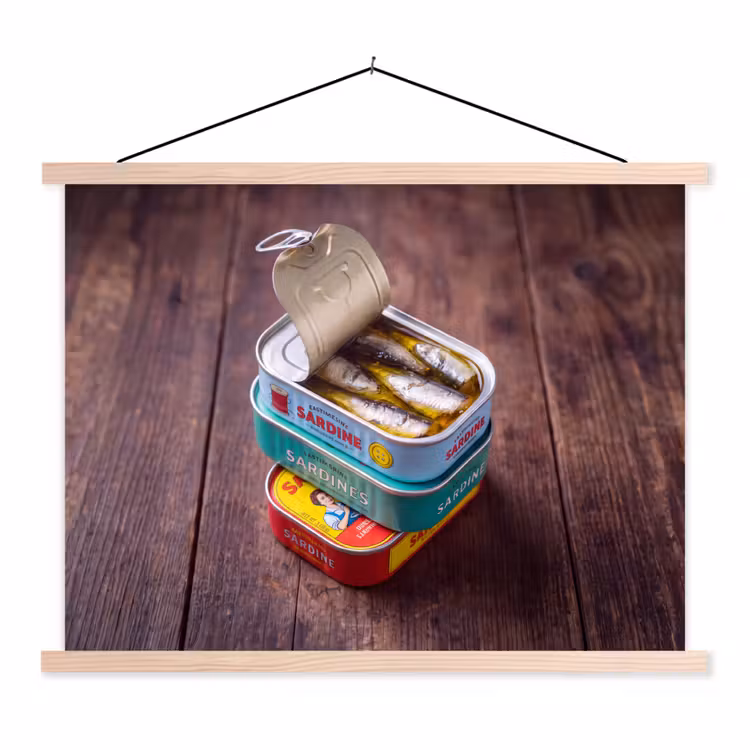 Schoolplaat - Vis - Blikjes - Keuken — 1
