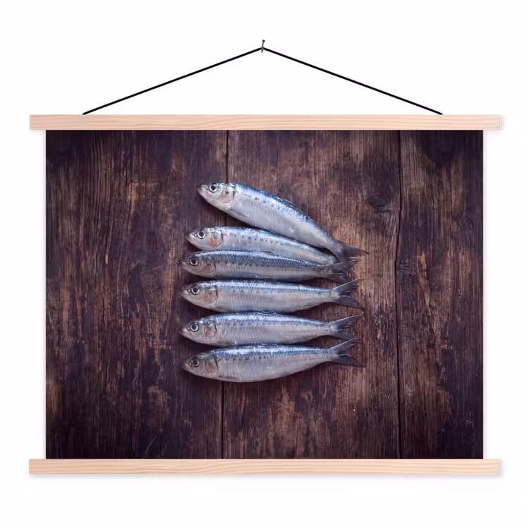 Schoolplaat - Vis - Hout - Eten — 1