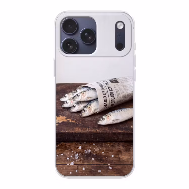 Telefoonhoesje Softcase - Sardientje - krant - snijplank — 1