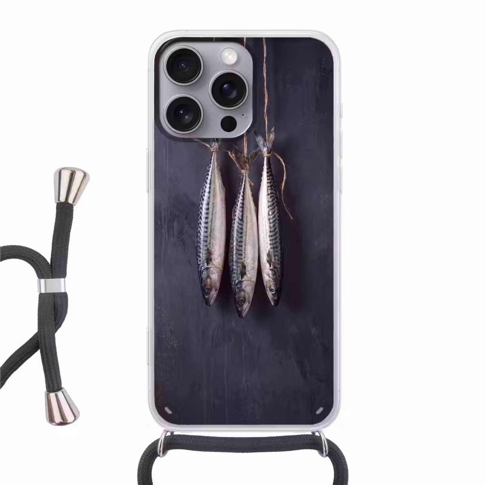 Telefoonhoesje met koord - Drie vissen - Touw — 1