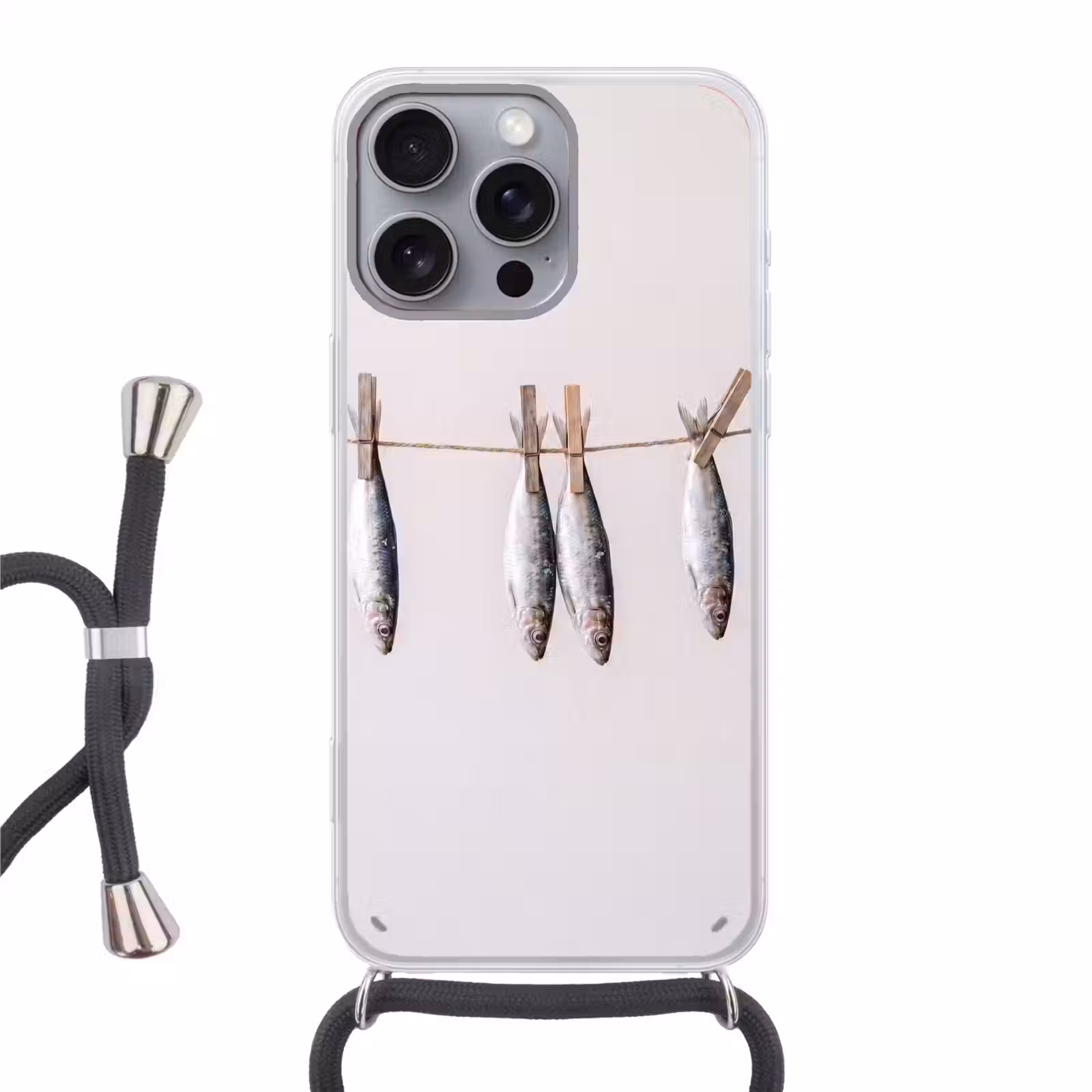 Telefoonhoesje met koord - Vis - Hangend - Eten — 1